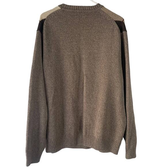 Dockers‎ Men's Size XL Brown Diamond Academia Preppy Crewneck Sweater - Picture 5 of 7